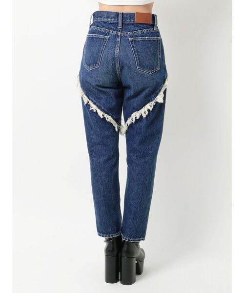 EVRIS（エヴリス）の「フリンジデザインテーパードデニムパンツ（デニムパンツ・レディース・インディゴブルー/ライトブルー・SMALL/MEDIUM）」の8枚目の写真