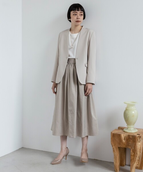 極美品　ドゥロワー　ノーカラー　ダブルフェイス　ケヌキ　黒　卒業式入学式にも◎ 極美品 ドゥロワー ノーカラー ダブルフェイス ケヌキ 黒 卒業式