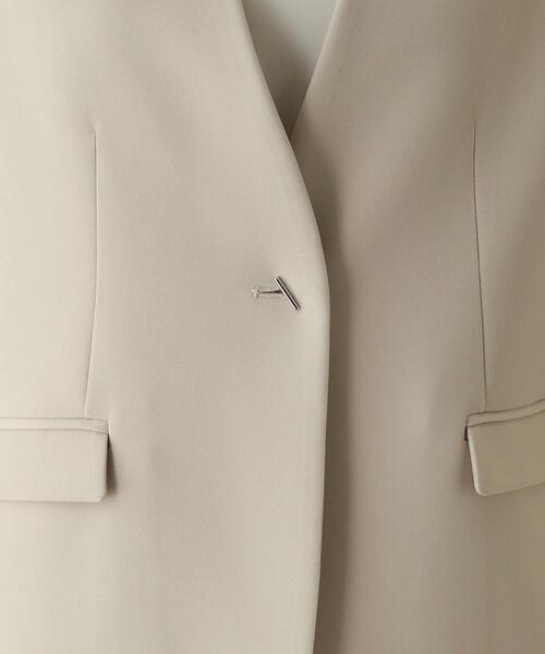THE SHOP TK （ザ ショップ ティーケー ）の「◆【セレモニー/入卒/洗える/SETUP可】ダブルクロスノーカラージャケット（ノーカラージャケット・レディース・ライトグレー/ブラック/ネイビー・11/12/13/14）」の5枚目の写真