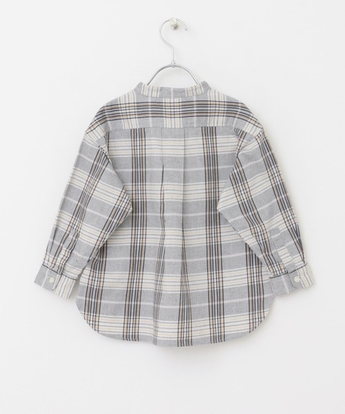 FORK&SPOON（フォークアンドスプーン）の「FORK&SPOON　ネルバンドカラールーズシャツ(KIDS)（シャツ/ブラウス・キッズ・ネイビー/アイボリー・105/135/120）」の16枚目の写真