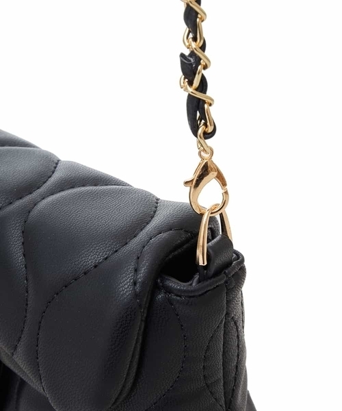 OFUON le MK(オフオンルエムケー)の「フェイクレザーミニショルダーバッグ(ショルダーバッグ・レディース・ホワイト/ブラック・38)」の4枚目の写真