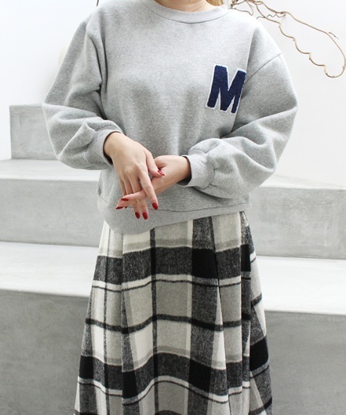 MODE ROBE（モードローブ）の「アルファベットロゴスウェット（スウェット・レディース・ライトグレー/ネイビー/オートミール・FREE）」の2枚目の写真