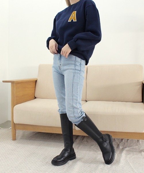 MODE ROBE（モードローブ）の「アルファベットロゴスウェット（スウェット・レディース・ライトグレー/ネイビー/オートミール・FREE）」の17枚目の写真