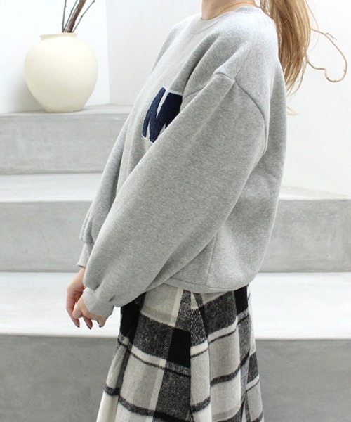 MODE ROBE（モードローブ）の「アルファベットロゴスウェット（スウェット・レディース・ライトグレー/ネイビー/オートミール・FREE）」の21枚目の写真