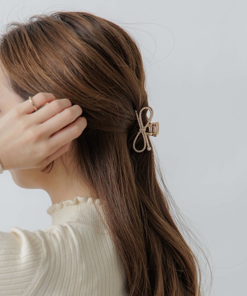 flower(フラワー)の「プリンセスリボンクリップ(バレッタ/ヘアクリップ・レディース・ゴールド/ゴールド系その他・FREE)」の7枚目の写真