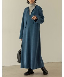 Re:EDIT | [低身長/高身長サイズ有]コーデュロイフレアスリーブカフタンワンピース(ワンピース)