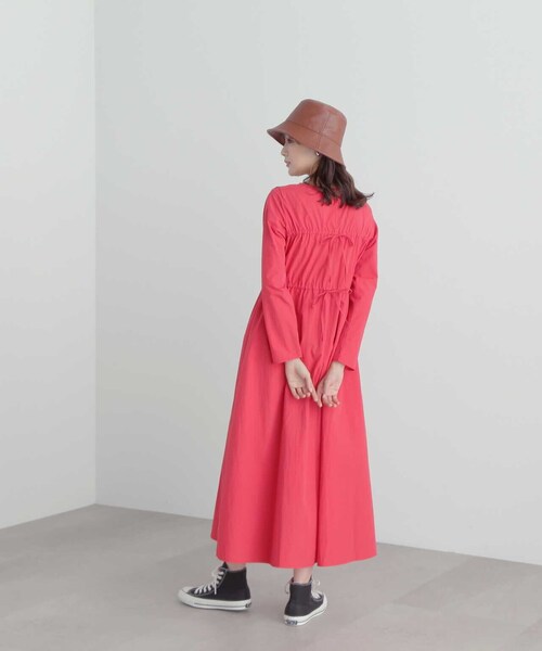 N.（N. Natural Beauty Basic）（エヌエヌナチュラルビューティーベーシック）の「◆タイプライターギャザーバックワンピース（ワンピース・レディース・ブラック/ブルー/レッド・MEDIUM）」の18枚目の写真