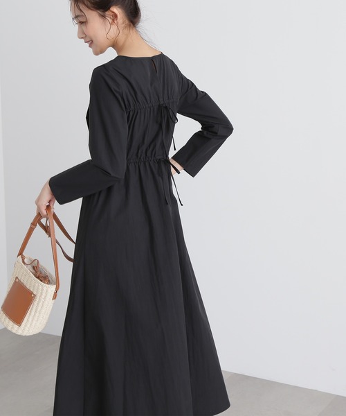 N.（N. Natural Beauty Basic）（エヌエヌナチュラルビューティーベーシック）の「◆タイプライターギャザーバックワンピース（ワンピース・レディース・ブラック/ブルー/レッド・MEDIUM）」の4枚目の写真