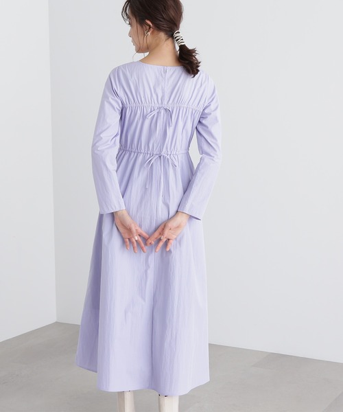 N.（N. Natural Beauty Basic）（エヌエヌナチュラルビューティーベーシック）の「◆タイプライターギャザーバックワンピース（ワンピース・レディース・ブラック/ブルー/レッド・MEDIUM）」の12枚目の写真