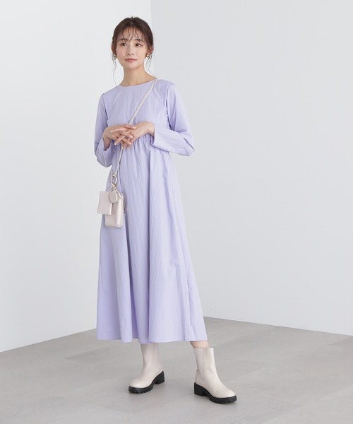 N.（N. Natural Beauty Basic）（エヌエヌナチュラルビューティーベーシック）の「◆タイプライターギャザーバックワンピース（ワンピース・レディース・ブラック/ブルー/レッド・MEDIUM）」の7枚目の写真