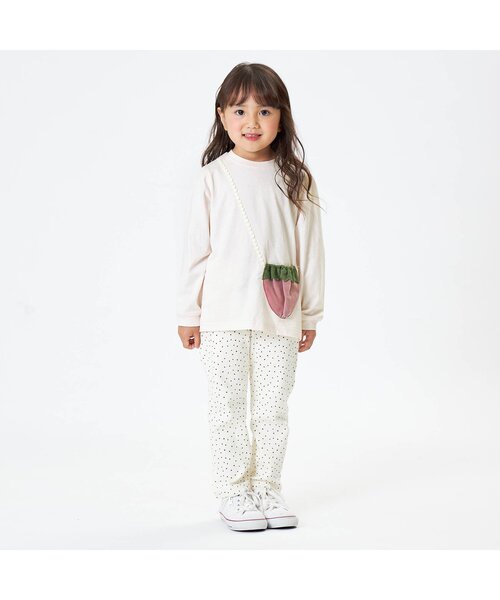 Seraph(セラフ)の「SWEET Strawberryポシェットチュニック(チュニック・キッズ・ラベンダー/ピンク/オフホワイト・80/90/95/100/110/120/130/140)」の4枚目の写真