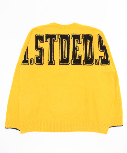 VIBGYOR（ヴィブジョー）の「【Re:one】BACK STDED PRINT KNIT(MA)（ニット/セーター・メンズ・ブラック/レッド/イエロー・FREE）」の7枚目の写真