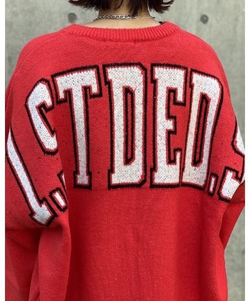 VIBGYOR（ヴィブジョー）の「【Re:one】BACK STDED PRINT KNIT(MA)（ニット/セーター・メンズ・ブラック/レッド/イエロー・FREE）」の10枚目の写真