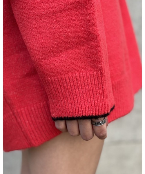 VIBGYOR（ヴィブジョー）の「【Re:one】BACK STDED PRINT KNIT(MA)（ニット/セーター・メンズ・ブラック/レッド/イエロー・FREE）」の14枚目の写真