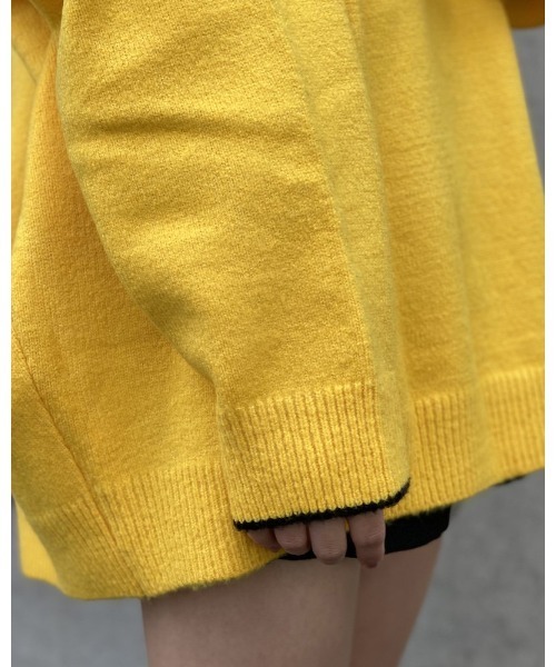 VIBGYOR（ヴィブジョー）の「【Re:one】BACK STDED PRINT KNIT(MA)（ニット/セーター・メンズ・ブラック/レッド/イエロー・FREE）」の6枚目の写真