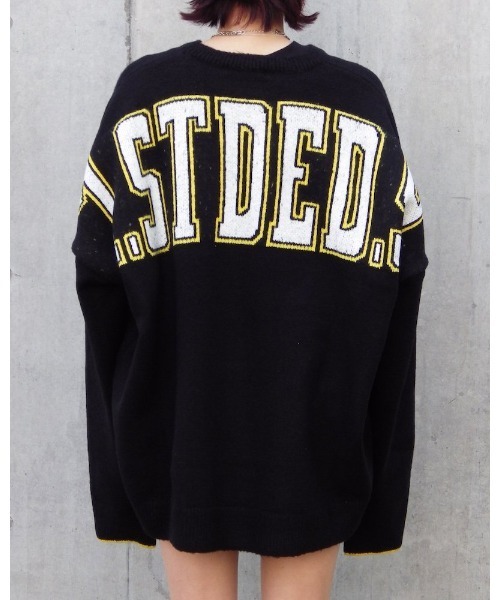 VIBGYOR（ヴィブジョー）の「【Re:one】BACK STDED PRINT KNIT(MA)（ニット/セーター・メンズ・ブラック/レッド/イエロー・FREE）」の11枚目の写真