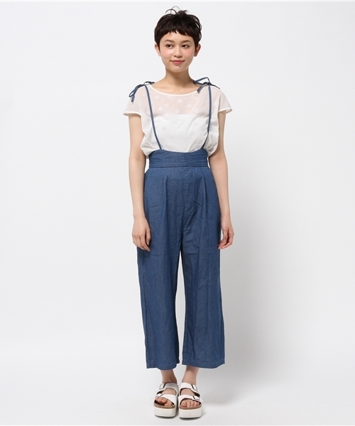 Chico（チコ）の「デニム2WAYガウチョPT（その他パンツ・レディース・ライトブルー/ブルー・FREE）」の6枚目の写真