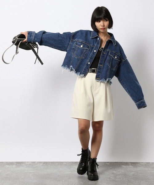 PAGEBOY(ページボーイ)の「タックショートパンツ(その他パンツ・レディース・ベージュ/オフホワイト/ブラック・FREE)」の5枚目の写真