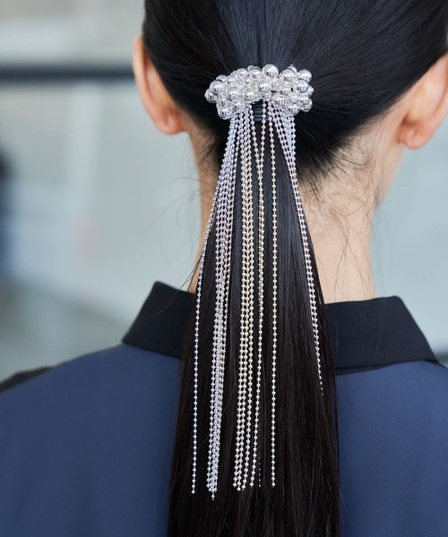 HARE（ハレ）の「メタルボールデザインヘアカフ(HARE)（バレッタ/ヘアクリップ・レディース・シルバー/シルバー系その他・FREE）」の16枚目の写真