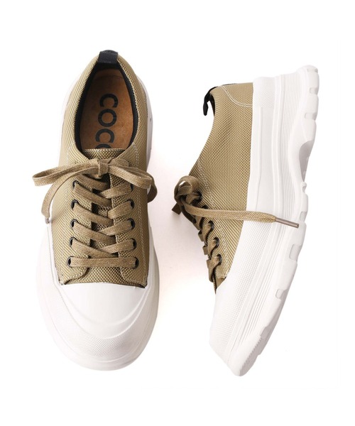 coca（ANDEX shoes product）（コカ）の「coca / 厚底 レースアップスニーカー（スニーカー・レディース・ブラック/ブラック系その他/ベージュ・SMALL/MEDIUM/LARGE）」の21枚目の写真