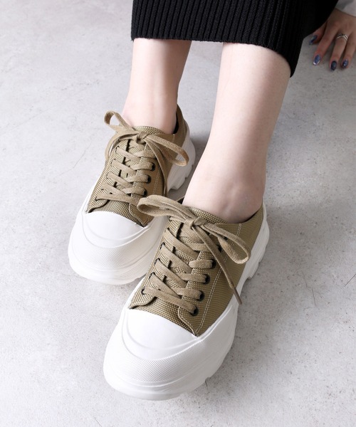 coca（ANDEX shoes product）（コカ）の「coca / 厚底 レースアップスニーカー（スニーカー・レディース・ブラック/ブラック系その他/ベージュ・SMALL/MEDIUM/LARGE）」の22枚目の写真