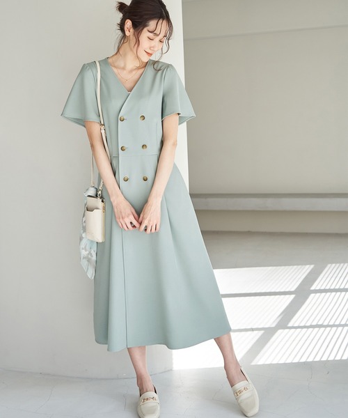 ROPE' PICNIC（ロペピクニック）の「トレンチワンピース（ワンピース・レディース・ベージュ/ライトグリーン/ネイビー・36/38）」の2枚目の写真