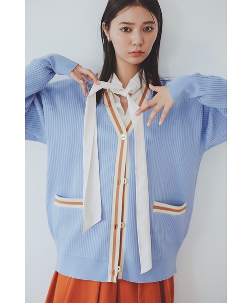 N.(N. Natural Beauty Basic)(エヌエヌナチュラルビューティーベーシック)の「◆前後2WAYボウタイリボンブラウス(シャツ/ブラウス・レディース・ブルー/オフホワイト/グレー・MEDIUM)」の2枚目の写真