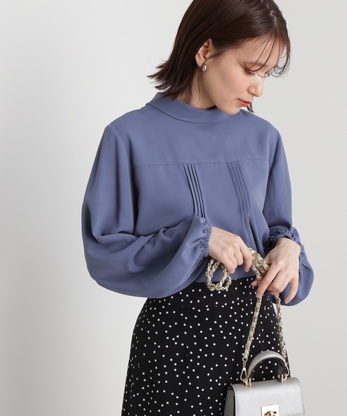 N.(N. Natural Beauty Basic)(エヌエヌナチュラルビューティーベーシック)の「◆前後2WAYボウタイリボンブラウス(シャツ/ブラウス・レディース・ブルー/オフホワイト/グレー・MEDIUM)」の13枚目の写真