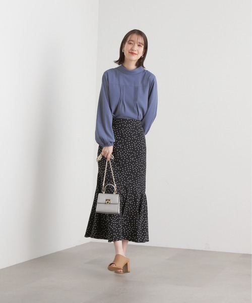 N.(N. Natural Beauty Basic)(エヌエヌナチュラルビューティーベーシック)の「◆前後2WAYボウタイリボンブラウス(シャツ/ブラウス・レディース・ブルー/オフホワイト/グレー・MEDIUM)」の15枚目の写真