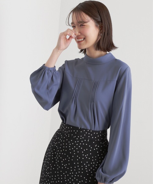 N.(N. Natural Beauty Basic)(エヌエヌナチュラルビューティーベーシック)の「◆前後2WAYボウタイリボンブラウス(シャツ/ブラウス・レディース・ブルー/オフホワイト/グレー・MEDIUM)」の16枚目の写真