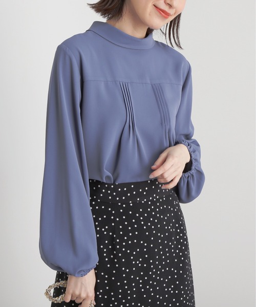 N.(N. Natural Beauty Basic)(エヌエヌナチュラルビューティーベーシック)の「◆前後2WAYボウタイリボンブラウス(シャツ/ブラウス・レディース・ブルー/オフホワイト/グレー・MEDIUM)」の20枚目の写真