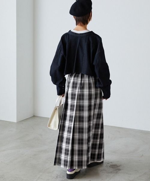 forksy.（フォルクシー）の「【forksy.】チェックプリーツロングスカート（スカート・レディース・イエロー/グリーン/ピンク/ブラック・FREE）」の20枚目の写真