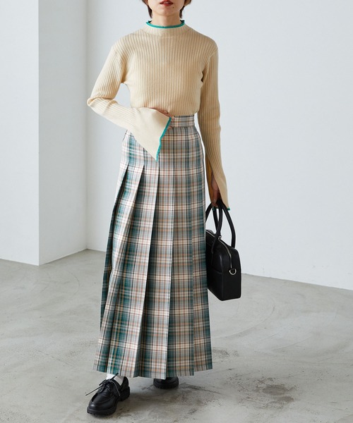forksy.（フォルクシー）の「【forksy.】チェックプリーツロングスカート（スカート・レディース・イエロー/グリーン/ピンク/ブラック・FREE）」の16枚目の写真