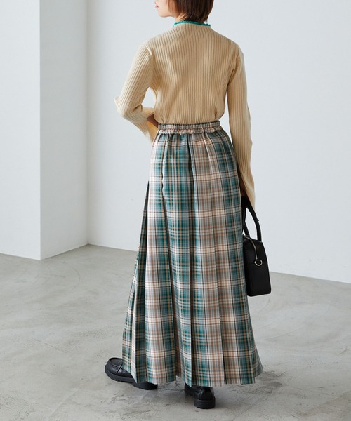 forksy.（フォルクシー）の「【forksy.】チェックプリーツロングスカート（スカート・レディース・イエロー/グリーン/ピンク/ブラック・FREE）」の21枚目の写真