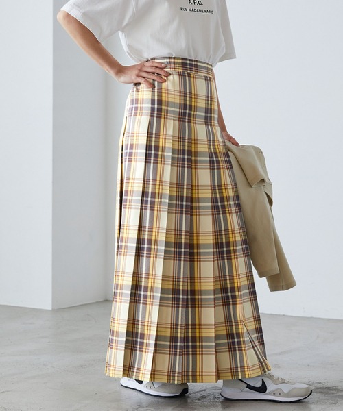 forksy.（フォルクシー）の「【forksy.】チェックプリーツロングスカート（スカート・レディース・イエロー/グリーン/ピンク/ブラック・FREE）」の17枚目の写真