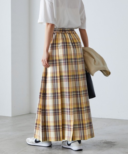 forksy.（フォルクシー）の「【forksy.】チェックプリーツロングスカート（スカート・レディース・イエロー/グリーン/ピンク/ブラック・FREE）」の12枚目の写真