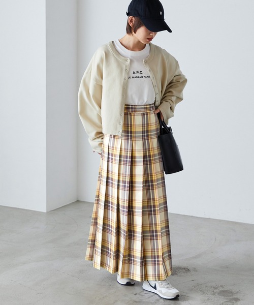 forksy.（フォルクシー）の「【forksy.】チェックプリーツロングスカート（スカート・レディース・イエロー/グリーン/ピンク/ブラック・FREE）」の22枚目の写真