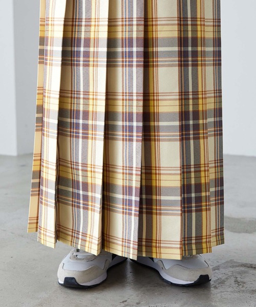 forksy.（フォルクシー）の「【forksy.】チェックプリーツロングスカート（スカート・レディース・イエロー/グリーン/ピンク/ブラック・FREE）」の9枚目の写真