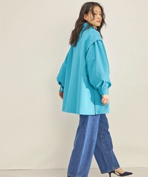 SHIPS | 強撚 ギャバ スタンドカラー ハーフ コート ◇(その他アウター)