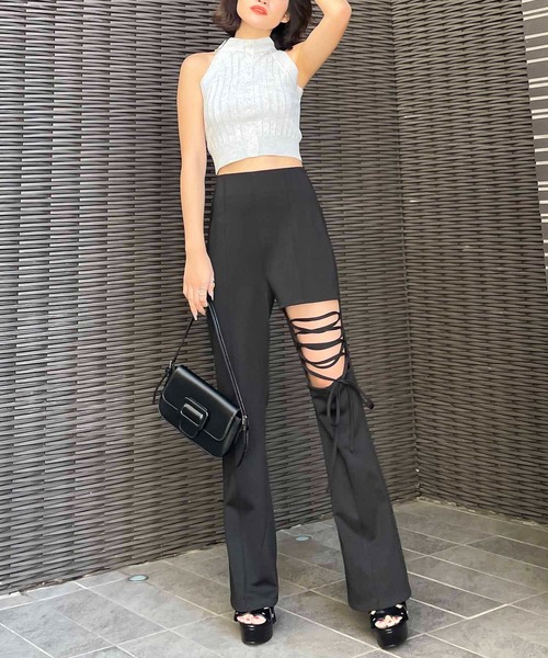 SPIRALGIRL（スパイラルガール）の「2wayホルターネックニット（ニット/セーター・レディース・ブラック/グレー/ベージュ・FREE）」の14枚目の写真