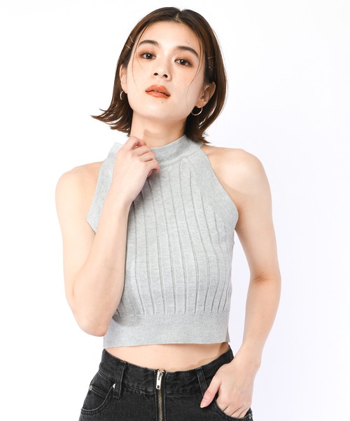 SPIRALGIRL（スパイラルガール）の「2wayホルターネックニット（ニット/セーター・レディース・ブラック/グレー/ベージュ・FREE）」の19枚目の写真