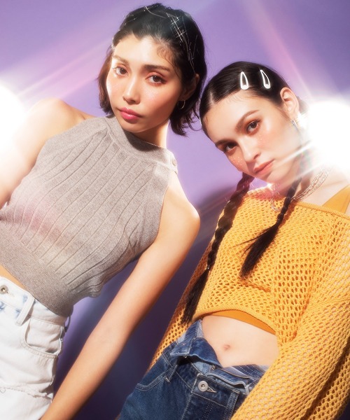 SPIRALGIRL（スパイラルガール）の「2wayホルターネックニット（ニット/セーター・レディース・ブラック/グレー/ベージュ・FREE）」の6枚目の写真