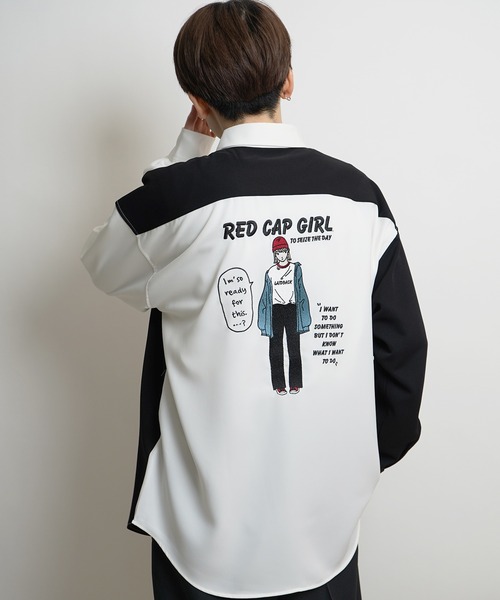 DIVA プリント チェック柄 ダメージ シャツ レッド 2352-63M6345402.jpg?v=1720749414