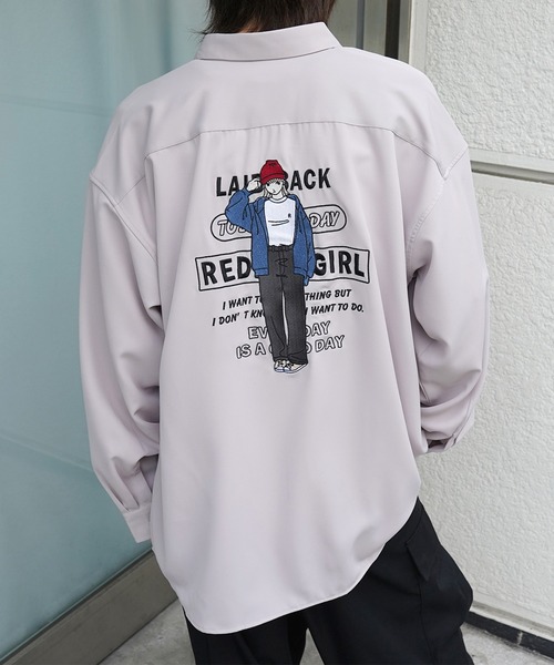 Red Cap Girl（レッドキャプガール）の「25SS バックプリント / 刺繍 クレリック 配色 オンブレチェック ビッグシルエット長袖シャツ（シャツ/ブラウス・メンズ・ブラック/ベージュ系その他/グリーン/ホワイト/ホワイト系その他/ブルー系その他/ブラック系その他/ホワイト×ブラック/チャコールグレー/ベージュ/ブルー/ブラック系4/ブルー系その他4/ブルー系その他3/ブラック系その他2/ホワイト系その他2/ブラック系2/グレー系その他2/ブラック系その他3/ホワイト系その他4/ブルー系その他2/グレー系その他3/ホワイト系その他3/ブルー系3/ブラック系その他4・M/L）」の17枚目の写真