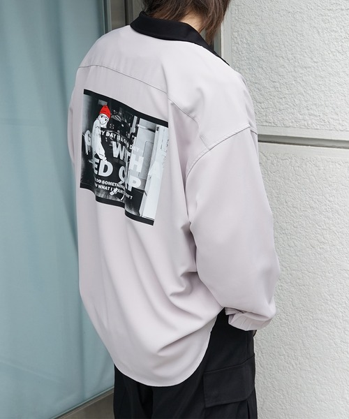 Red Cap Girl（レッドキャプガール）の「25SS バックプリント / 刺繍 クレリック 配色 オンブレチェック ビッグシルエット長袖シャツ（シャツ/ブラウス・メンズ・ブラック/ベージュ系その他/グリーン/ホワイト/ホワイト系その他/ブルー系その他/ブラック系その他/ホワイト×ブラック/チャコールグレー/ベージュ/ブルー/ブラック系4/ブルー系その他4/ブルー系その他3/ブラック系その他2/ホワイト系その他2/ブラック系2/グレー系その他2/ブラック系その他3/ホワイト系その他4/ブルー系その他2/グレー系その他3/ホワイト系その他3/ブルー系3/ブラック系その他4・M/L）」の18枚目の写真