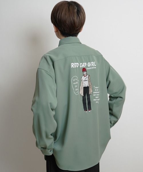 Red Cap Girl（レッドキャプガール）の「25SS バックプリント / 刺繍 クレリック 配色 オンブレチェック ビッグシルエット長袖シャツ（シャツ/ブラウス・メンズ・ブラック/ベージュ系その他/グリーン/ホワイト/ホワイト系その他/ブルー系その他/ブラック系その他/ホワイト×ブラック/チャコールグレー/ベージュ/ブルー/ブラック系4/ブルー系その他4/ブルー系その他3/ブラック系その他2/ホワイト系その他2/ブラック系2/グレー系その他2/ブラック系その他3/ホワイト系その他4/ブルー系その他2/グレー系その他3/ホワイト系その他3/ブルー系3/ブラック系その他4・M/L）」の19枚目の写真