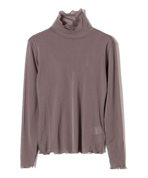 *シアーメッシュインナータートルカットソー◆