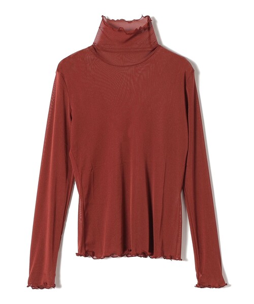 *シアーメッシュインナータートルカットソー◆