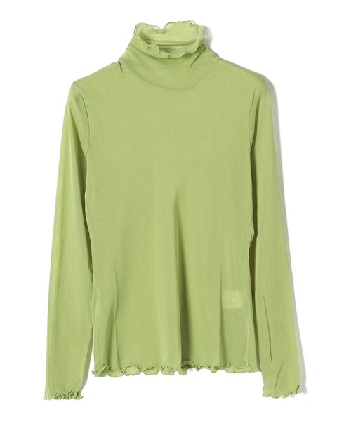 *シアーメッシュインナータートルカットソー◆