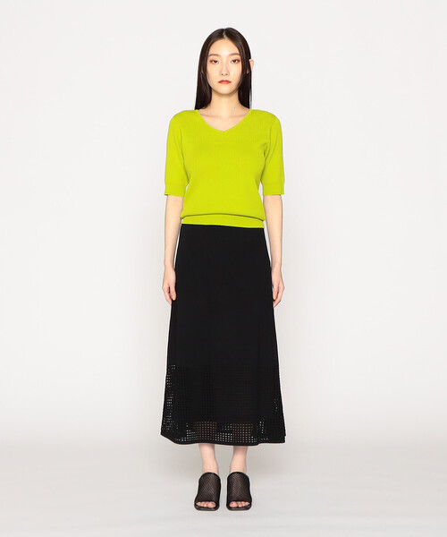 COMME CA ISM（コムサイズム）の「スクエアトゥメッシュ　ミュール（サンダル・レディース・オフホワイト/ブラック・23.5cm/24.5cm）」の7枚目の写真